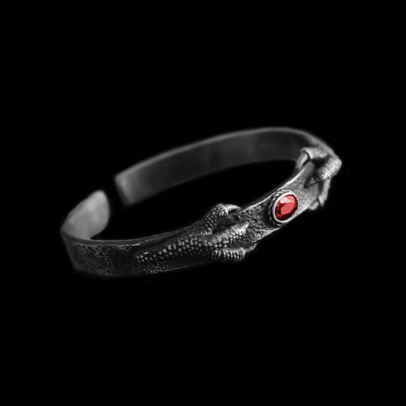 Eagle Claw Bracelet Handmade 925 silver ruby Bracelet
