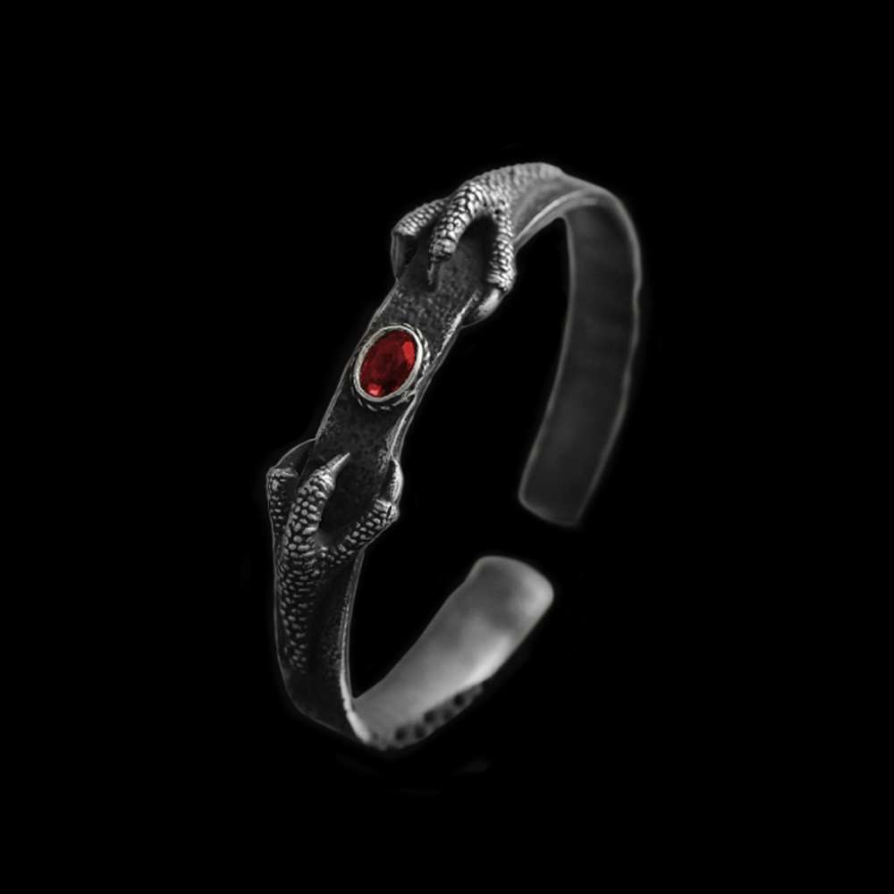 Eagle Claw Bracelet Handmade 925 silver ruby Bracelet