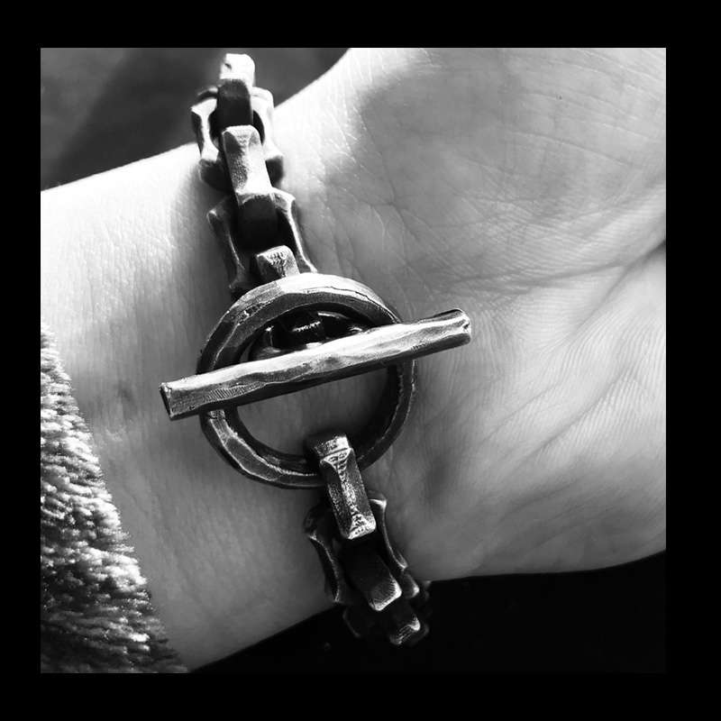 The deal with the devil 925 silver Skull Bracelet