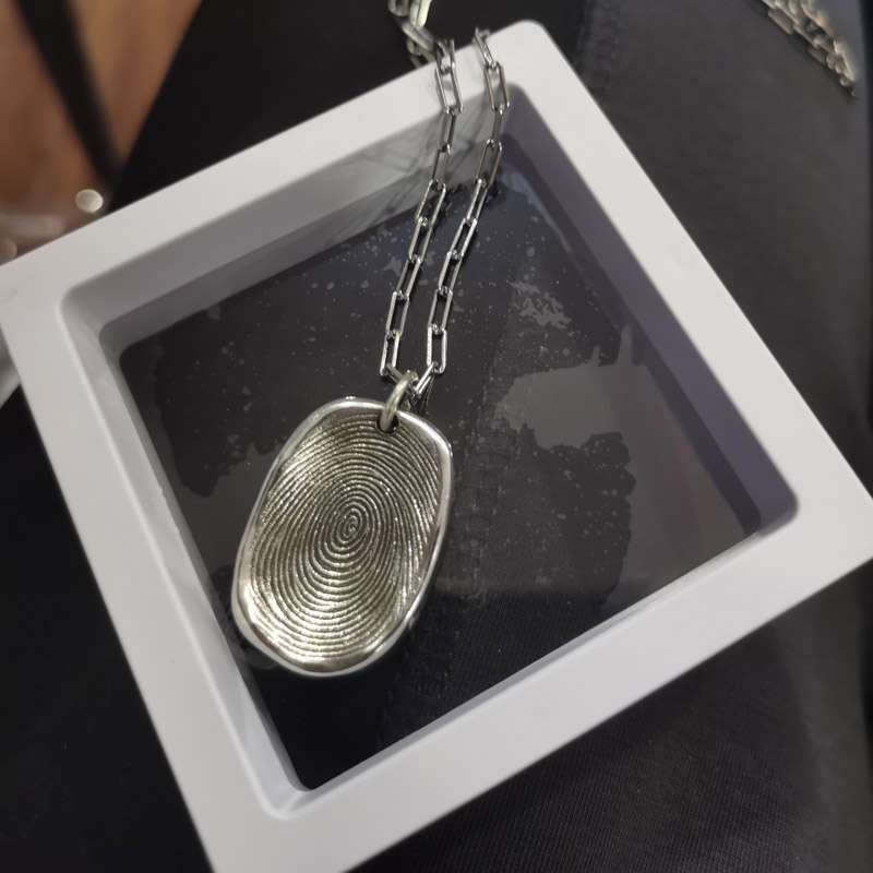 Fingerprint necklace Customize your real fingerprint Pendant Necklace