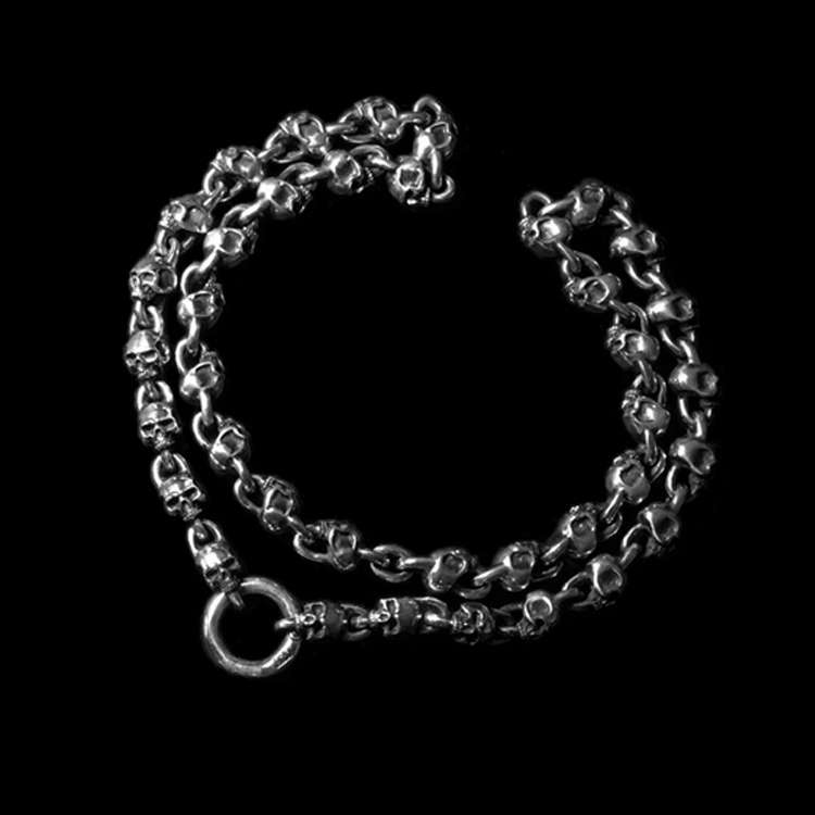Skull necklace, a must-have domineering silver necklace for tough guys SSN19-2