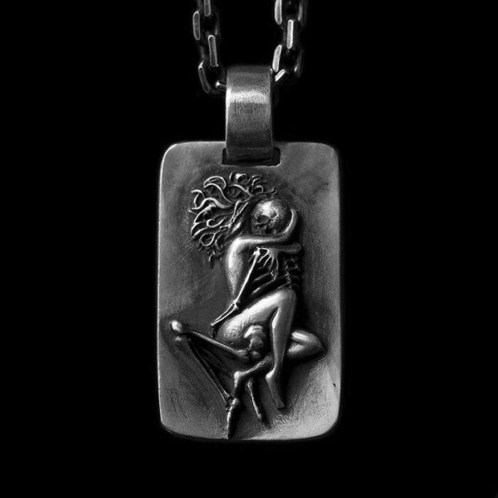 Never separated pendant 925 silver never to be separated skull pendants SSP143