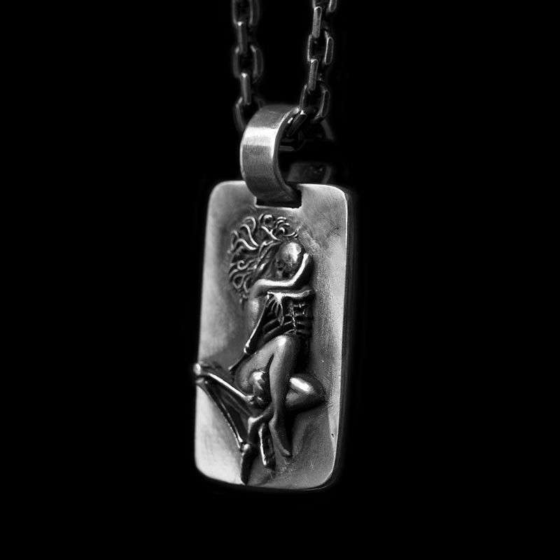 Never separated pendant 925 silver never to be separated skull pendants SSP143