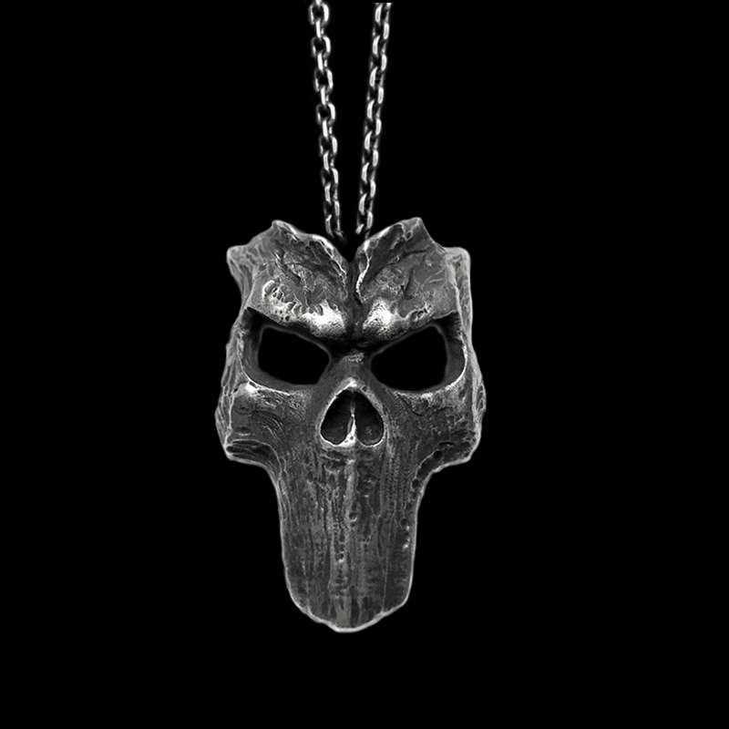 Dark Souls Silver Skull Pendant - Handcrafted Gothic Jewelry | Soulsborne Fan Gift