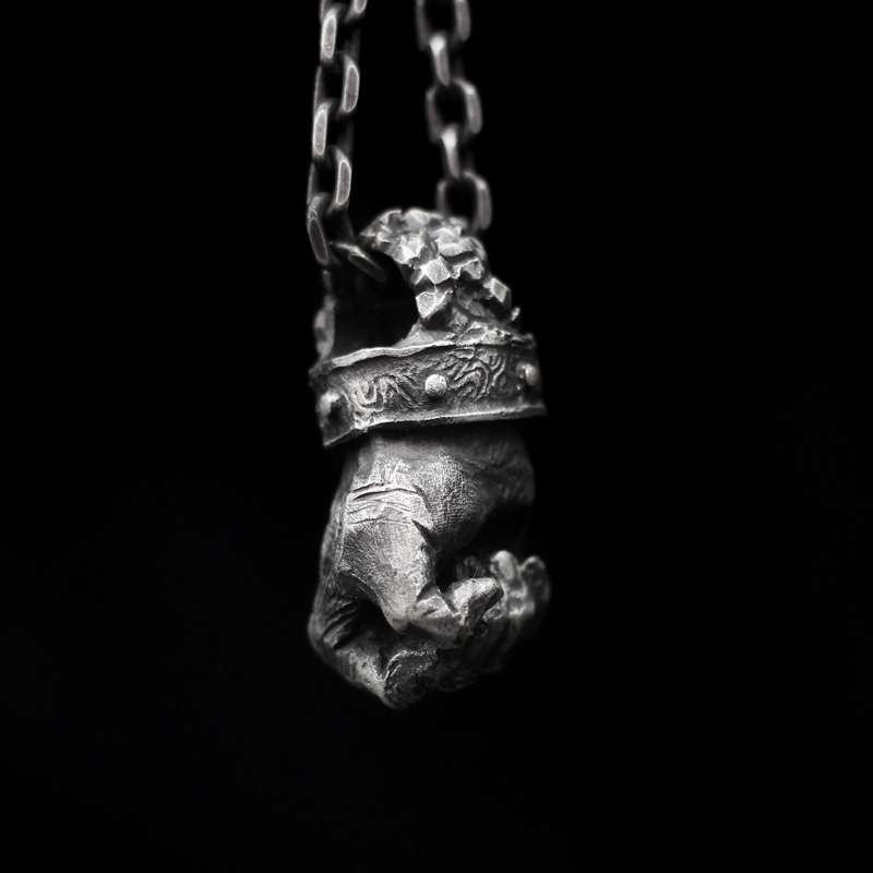 Strength Necklace 925 Silver Fist of Strength Pendant