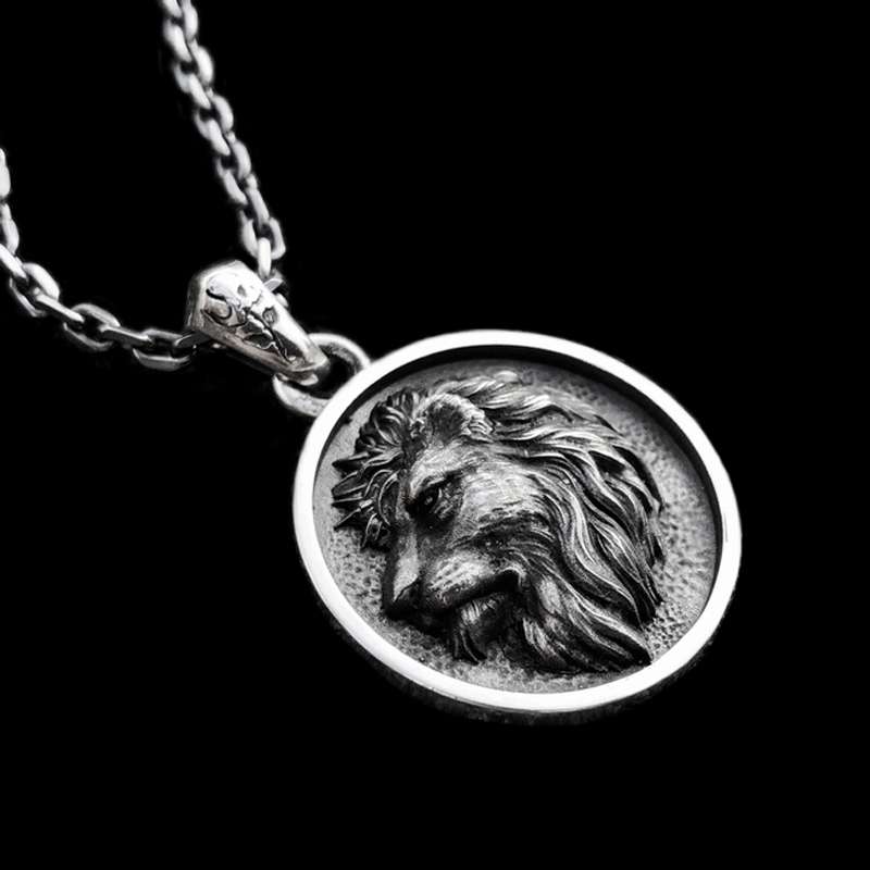Domineering Lion King Pendant 925 Sterling Silver Lion pendant