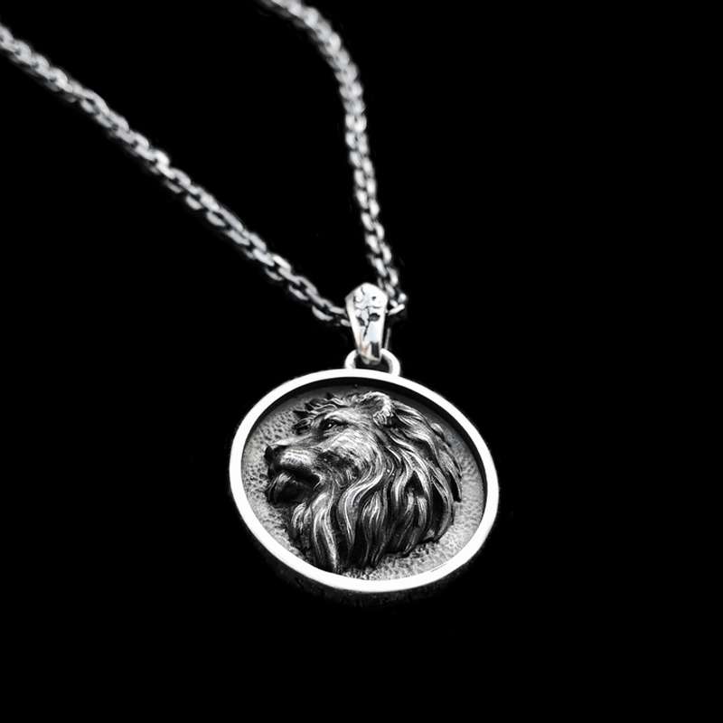 Domineering Lion King Pendant 925 Sterling Silver Lion pendant