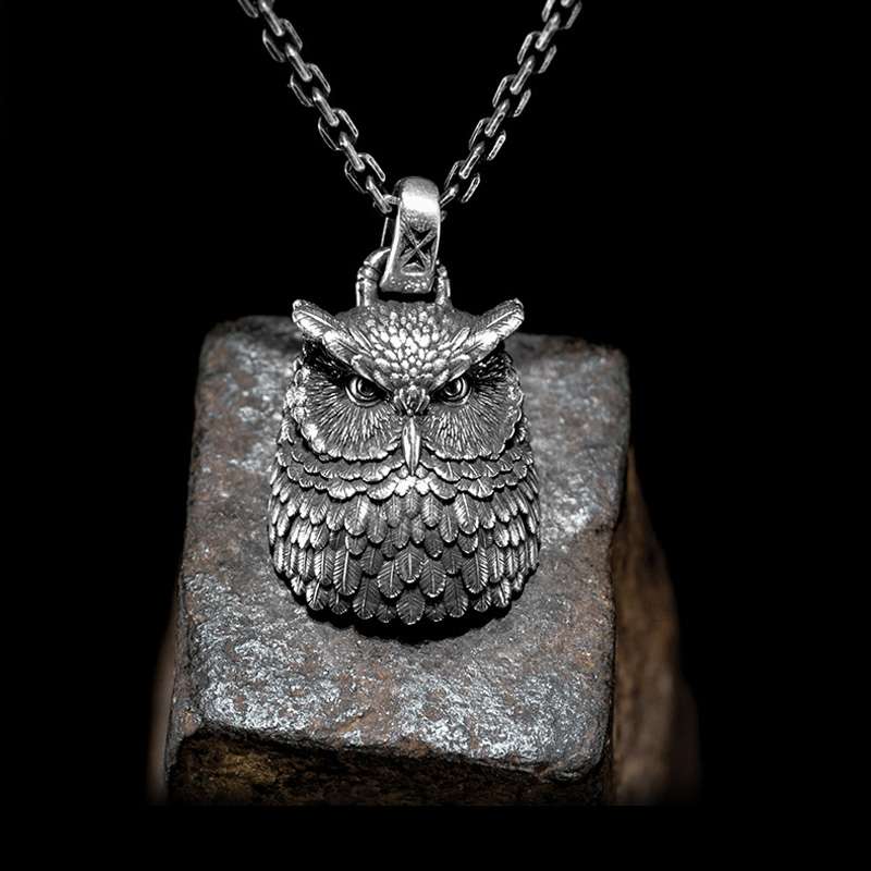 Owl Pendant Handmade 925 Silver nighthawk Pendant SSP186