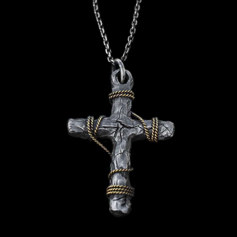 crucifix cross round pendant​ 925 Silver cross pendant necklace