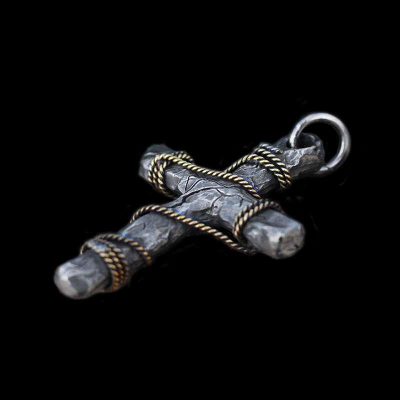 crucifix cross round pendant​ 925 Silver cross pendant necklace