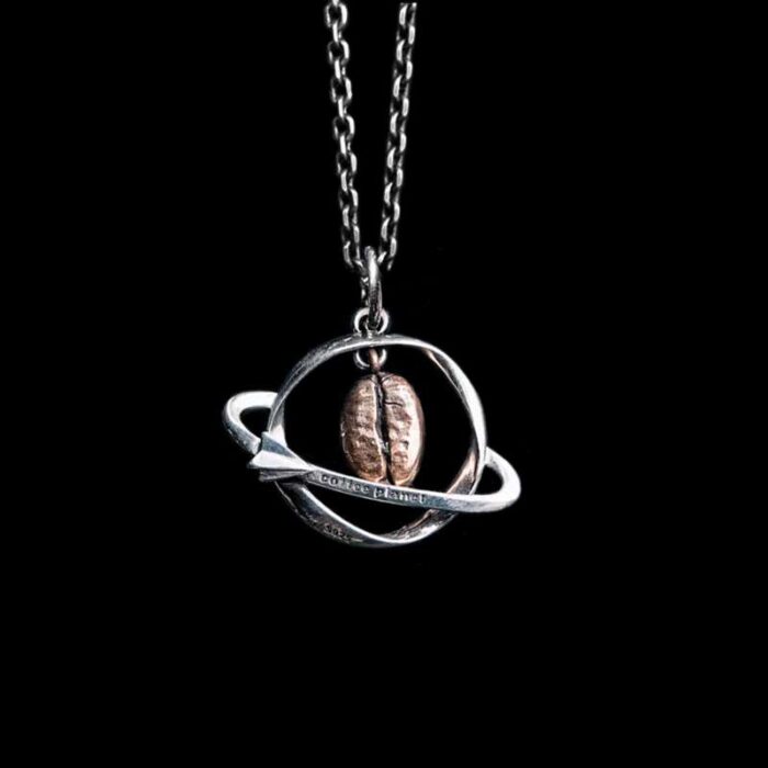 Coffee Planet Pendant Necklace | Customize Personalized Coffee Necklace