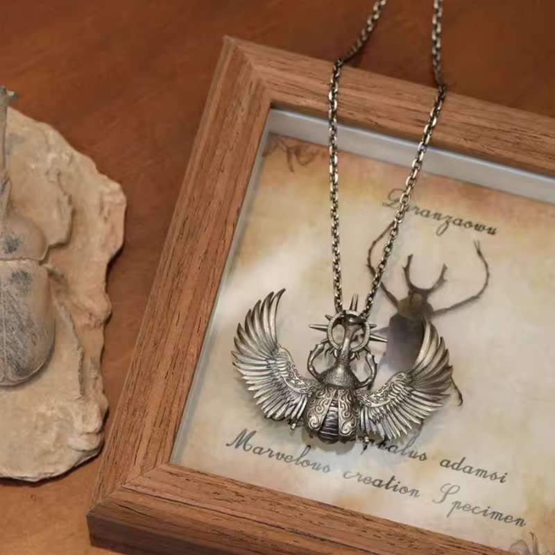 Scarab Necklace Unveiling Sterling Silver Scarab Ancient Symbolism