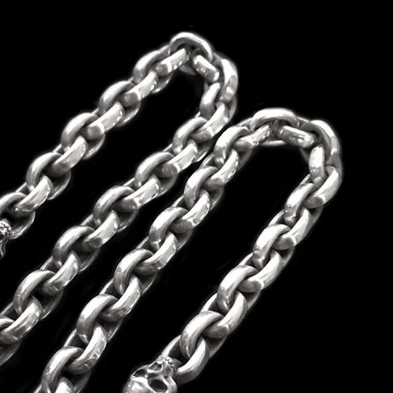 Solid 925 Silver Skull Pants Chain - Heavy 230g Hip Hop Rock
