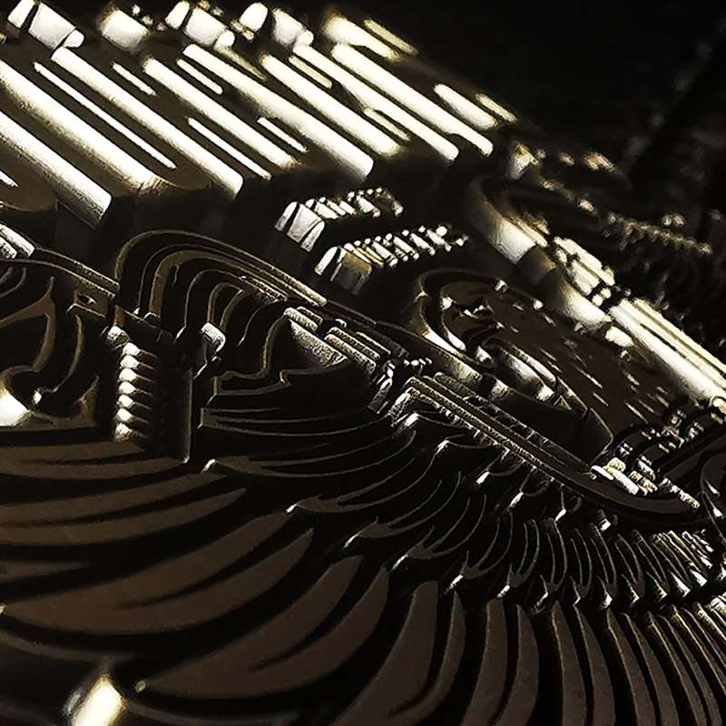 Harley Eagle Motorcycle Emblem - Brass 3D Eagle Badge with 3M Adhesive