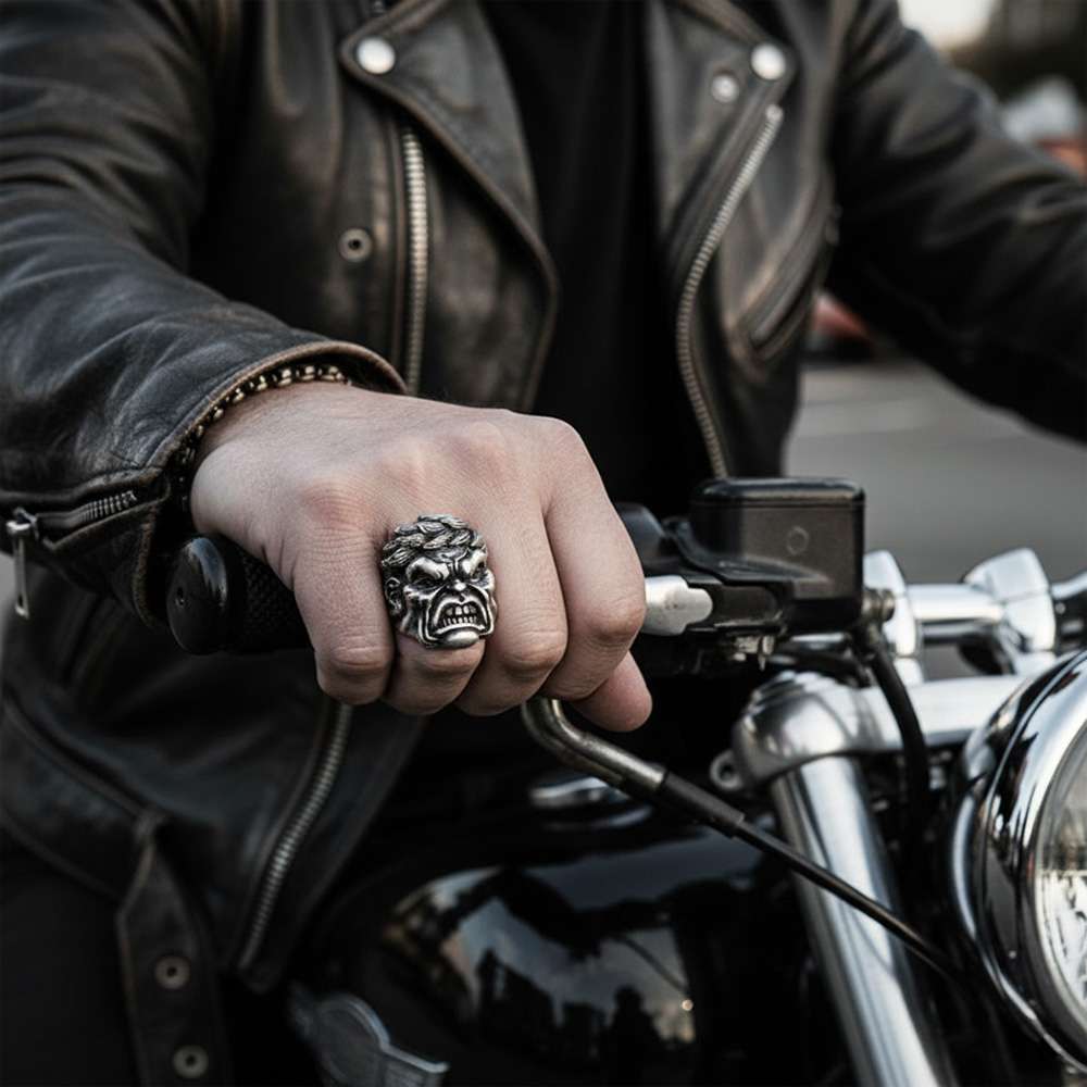 Hulk Ring Sterling Silver Carved Marvel Jewelry | MENSSKULL