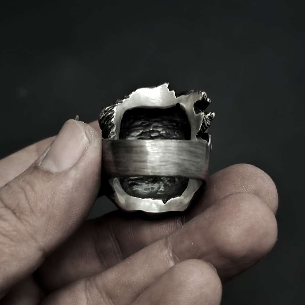 Hulk Ring Sterling Silver Carved Marvel Jewelry | MENSSKULL
