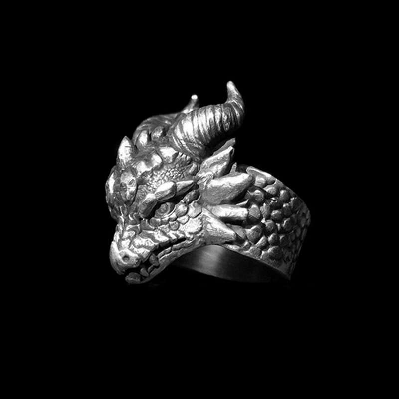 Dragon ring | Fiery dragon ring 925 Silver Dragon rings