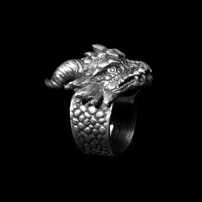 Dragon ring | Fiery dragon ring 925 Silver Dragon rings