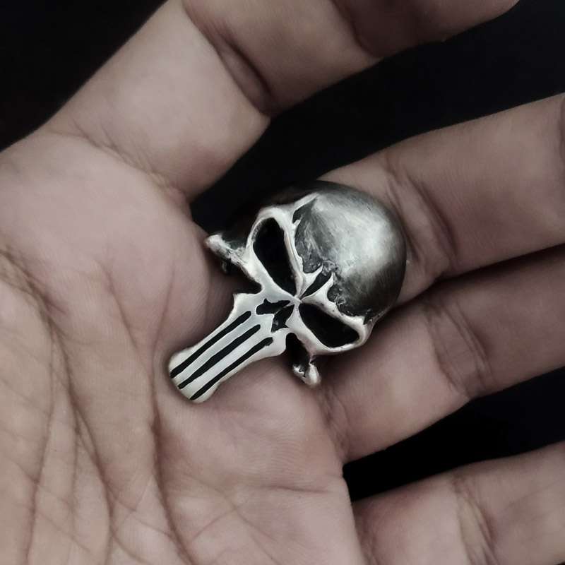 Punisher Ring - 925 Silver Handmade Skull Men's Gift
