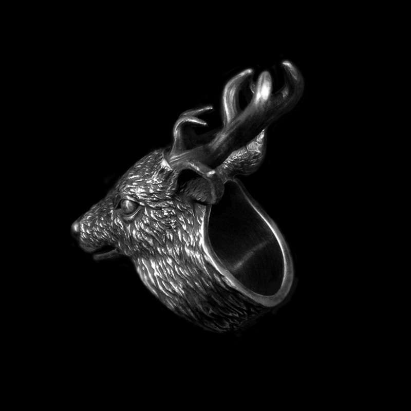 Reindeer ring 925 Silver Christmas Reindeer Rudolph rings SSJ287