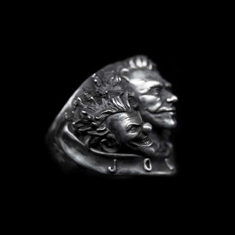 Clown ring 925 silver JOKER rings