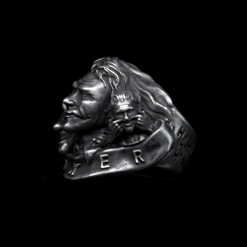 Clown ring 925 silver JOKER rings