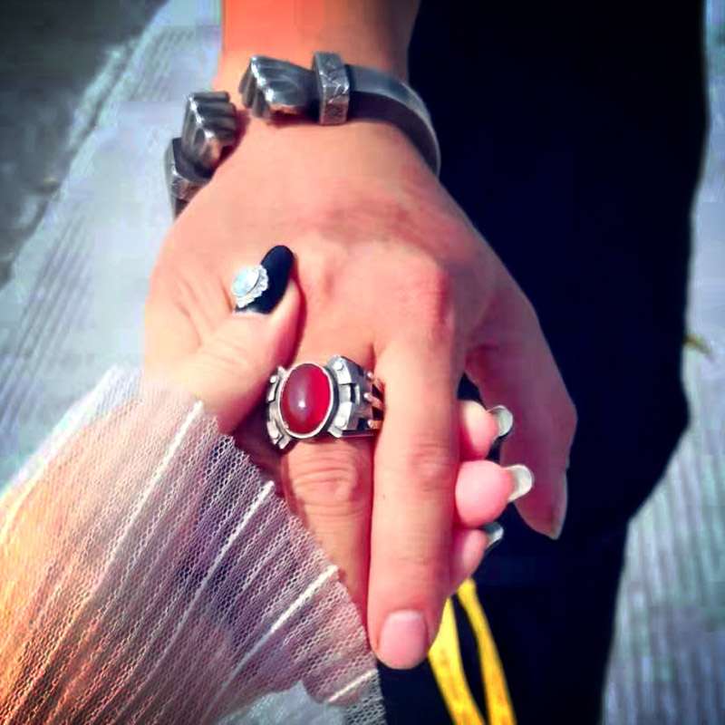 Gents Ruby Ring Give it to your lover Mens silver ruby wedding ring