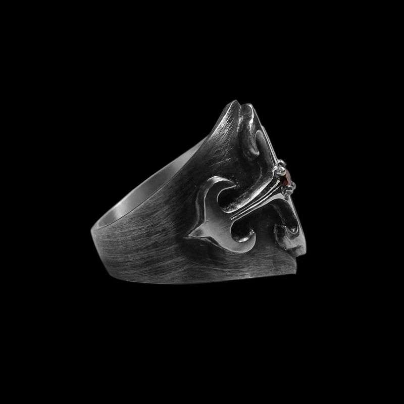 Gothic Chrome hearts rings 925 Sterling silver mens pinky rings