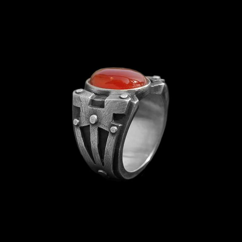 Gents Ruby Ring Give it to your lover Mens silver ruby wedding ring