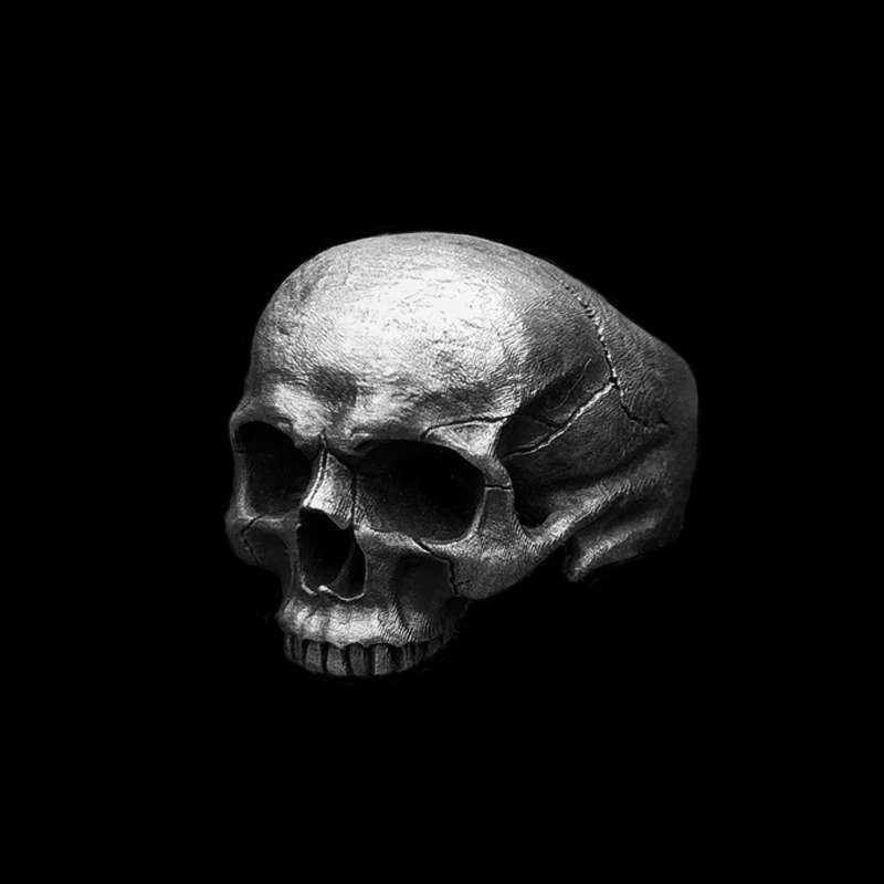 Real Skull Ring Original design handmade 925 silver details Skull rings SSJ248