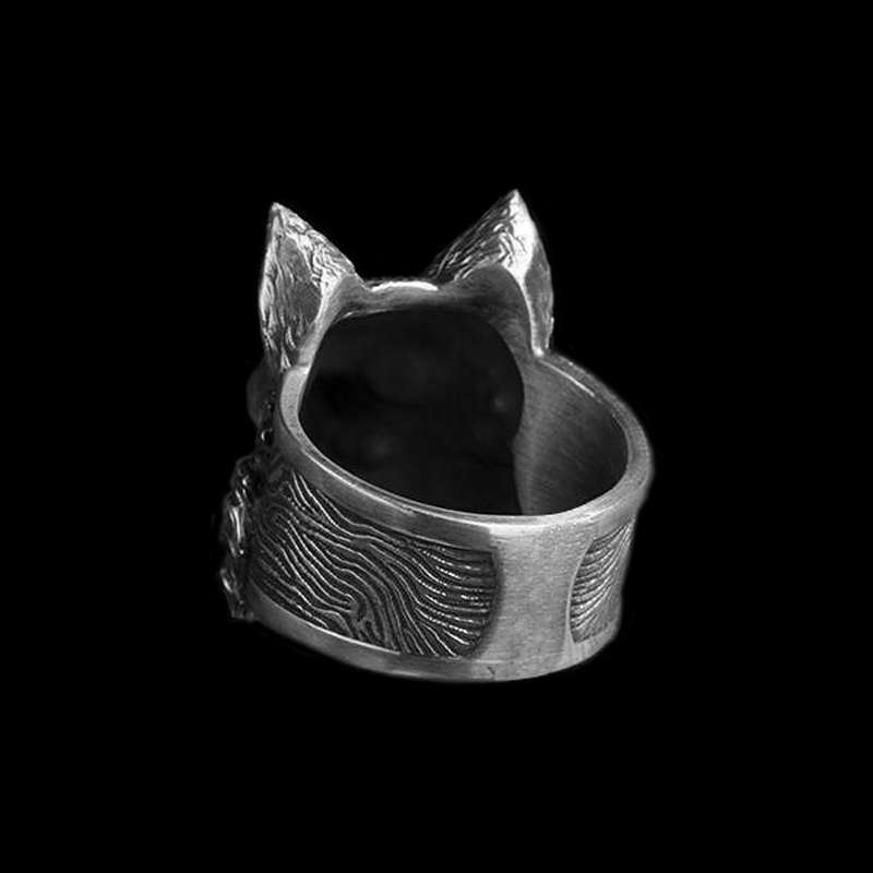 Fox ring 925 Sterling Silver lowrie rings Domineering Vulpes ring