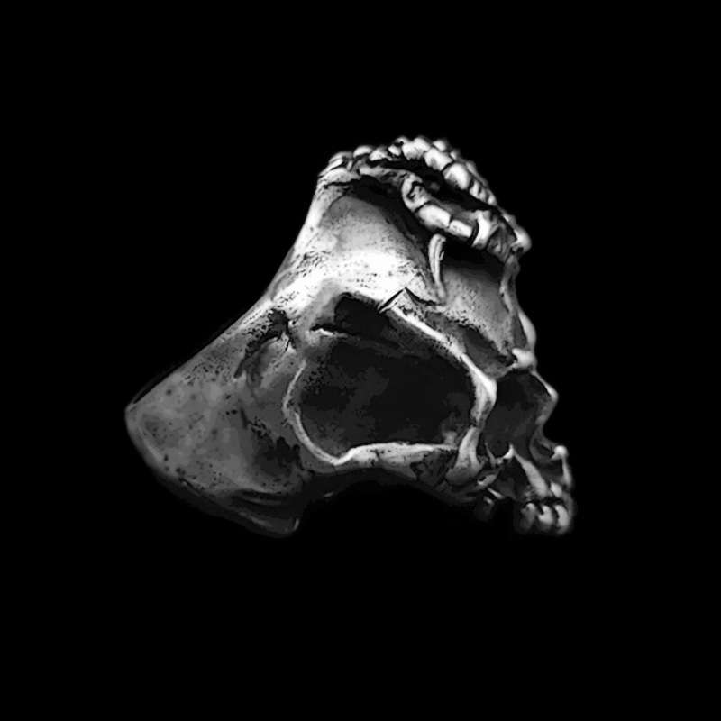 Python Skull Ring 925 Silver Aggressive original design skull rings SSJ266