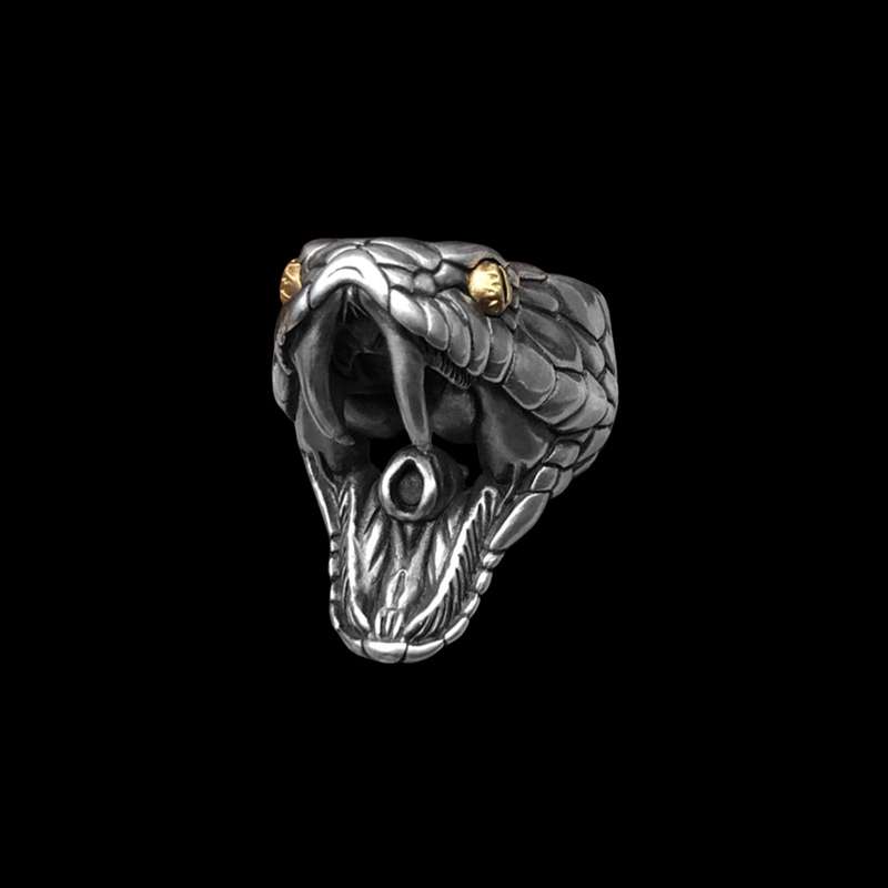 Black mamba snake rings | Silver snake rings unlocking the Black Mamba Kobe Spirit