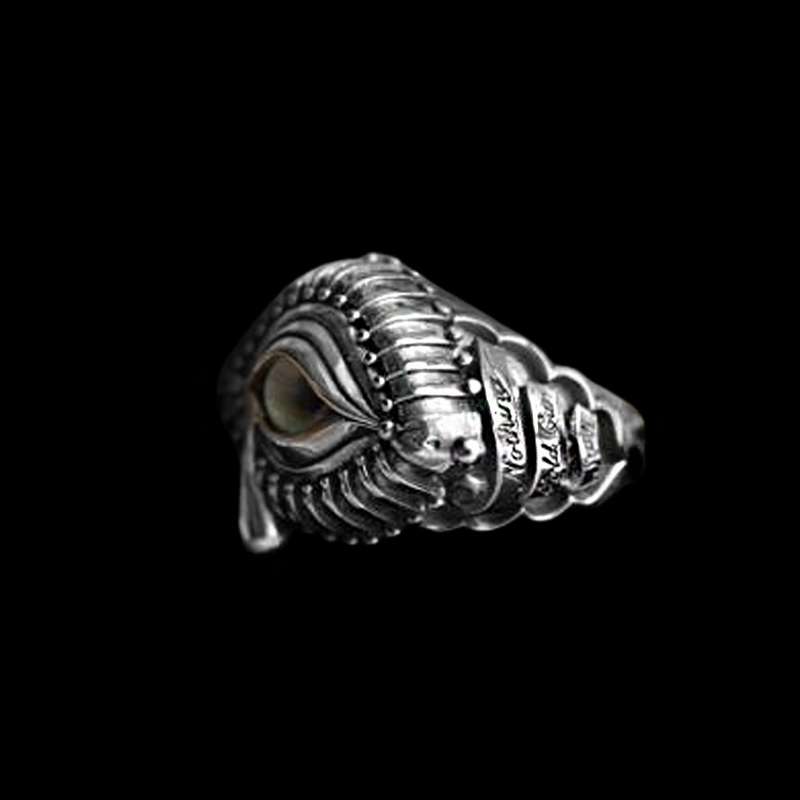 Angel rings 925 Silver angel  blue eyes ring