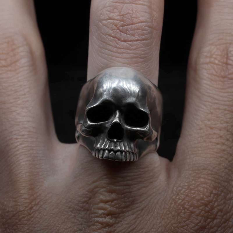Keith richards skull ring 925 Silver Skull rings for men