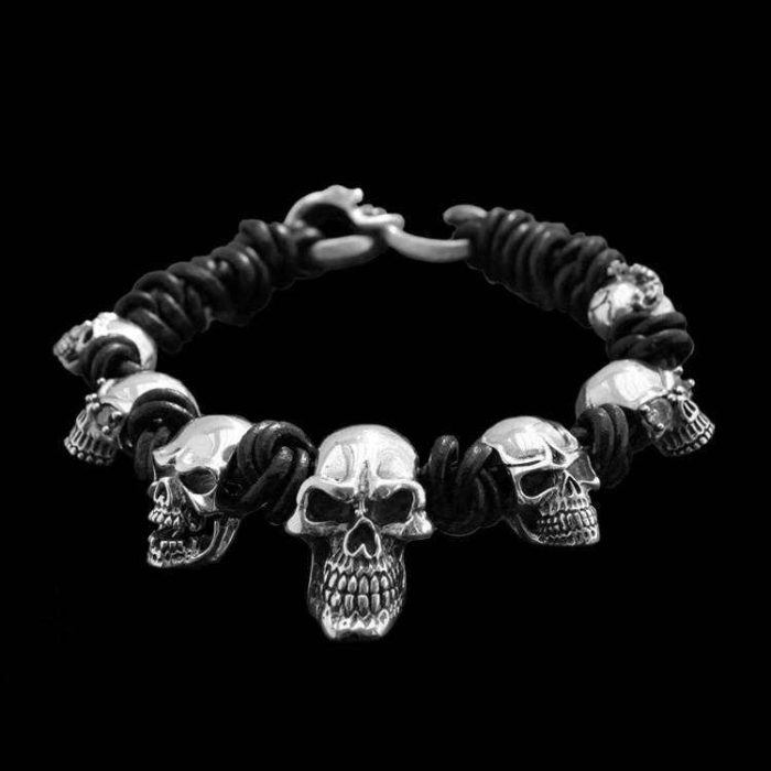 Skull Bracelet Silver Skull Bracelets SSB03