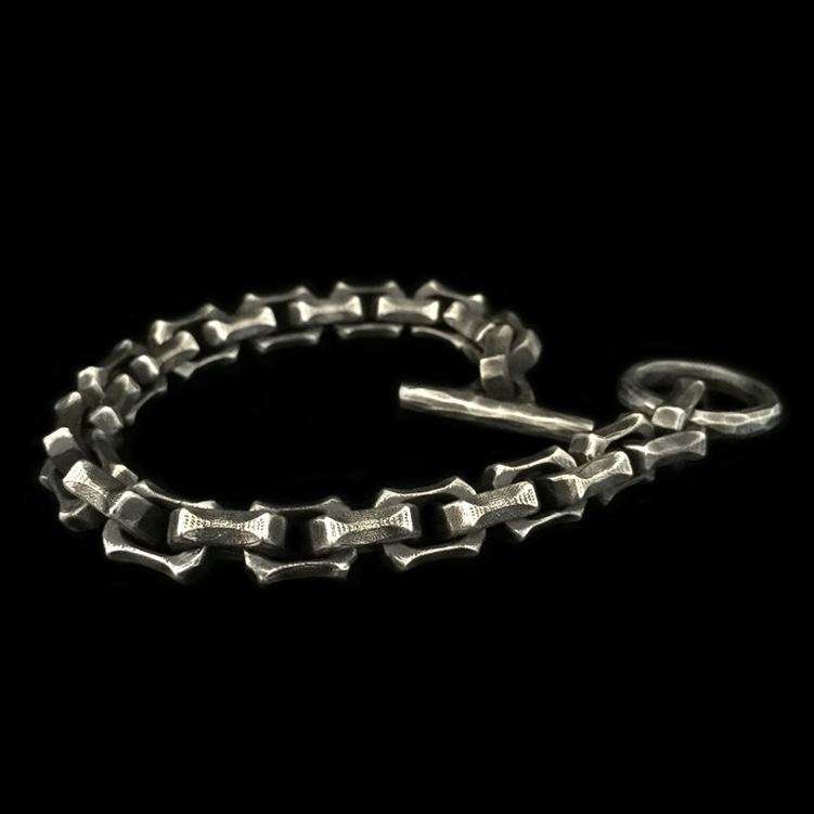 Silver bracelet for men​ 925 silver Angular T ring bracelet